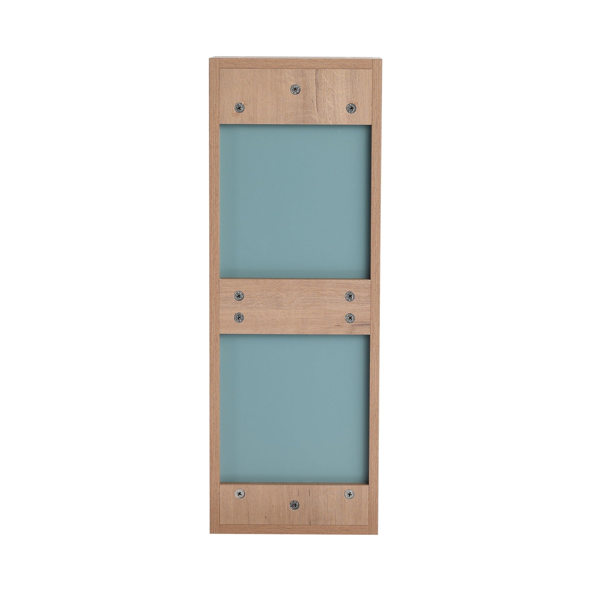10" Wall Mounted Mirror Cabinet With Storage, Mirror - Imitative Oak