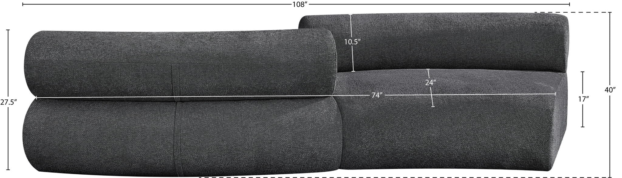 Bale - 2 Piece Curved Modular Sofa