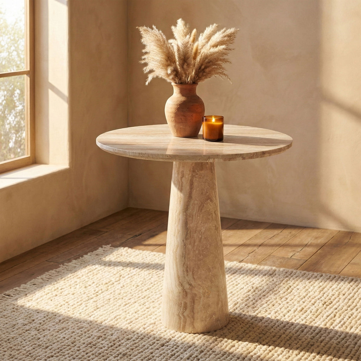 Fontelina - 30" Genuine Marble Bistro Dining Table