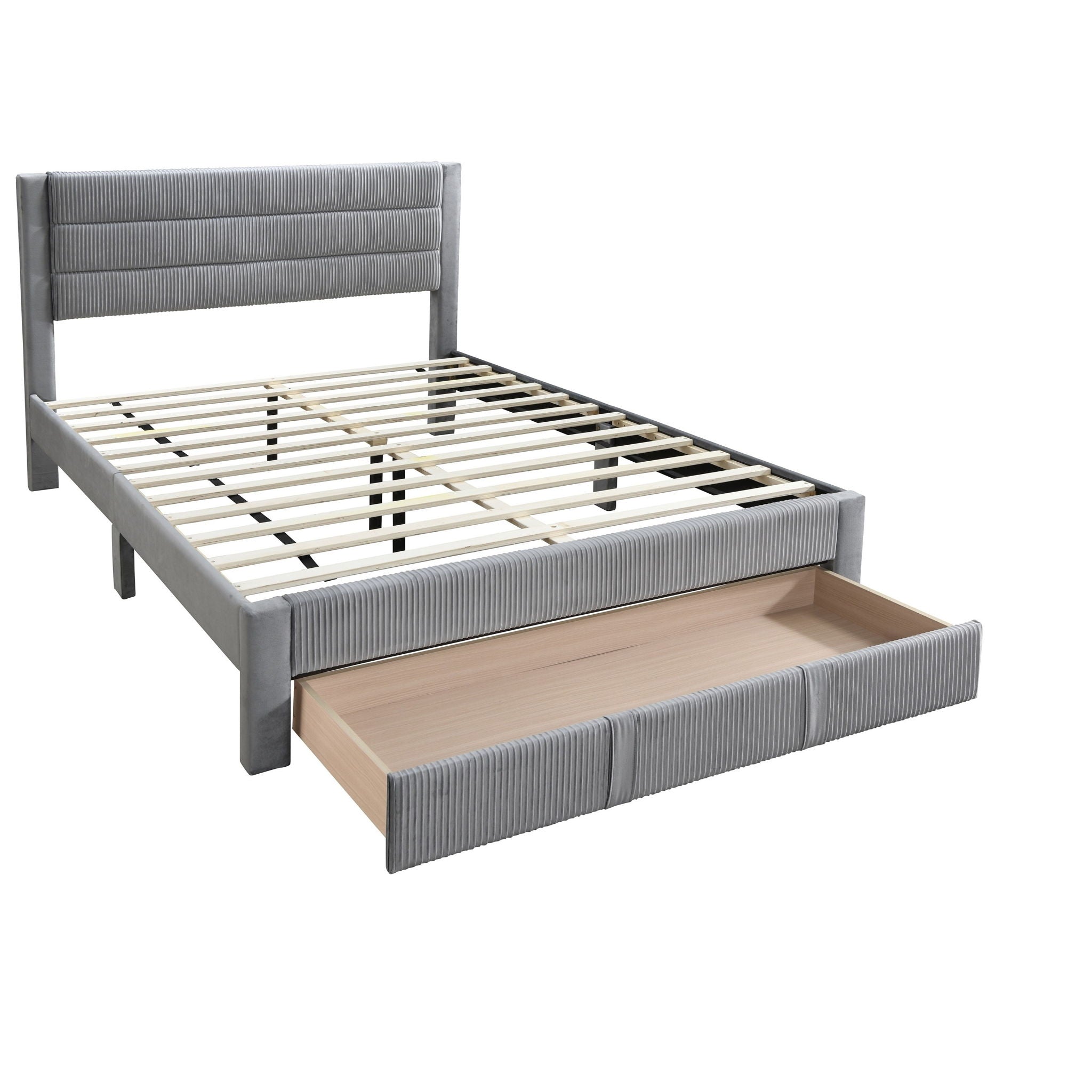 Contemporary Bed With Storage Drawer