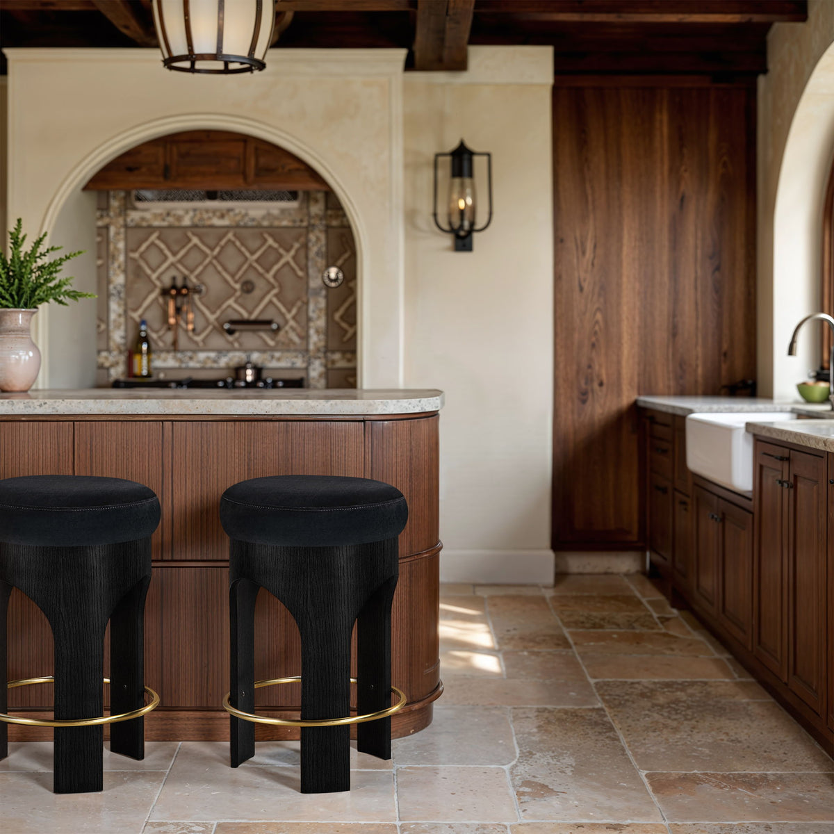 Bocceli - Counter Stool - Black Base