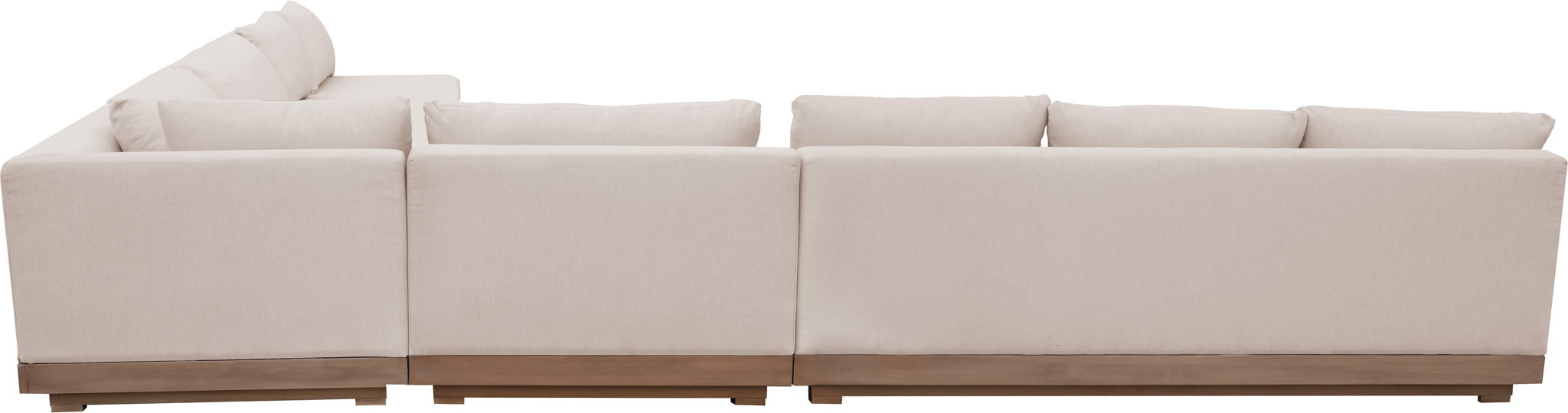 Solace - Olefin Fabric 5 Piece Outdoor Patio Modular Sectional