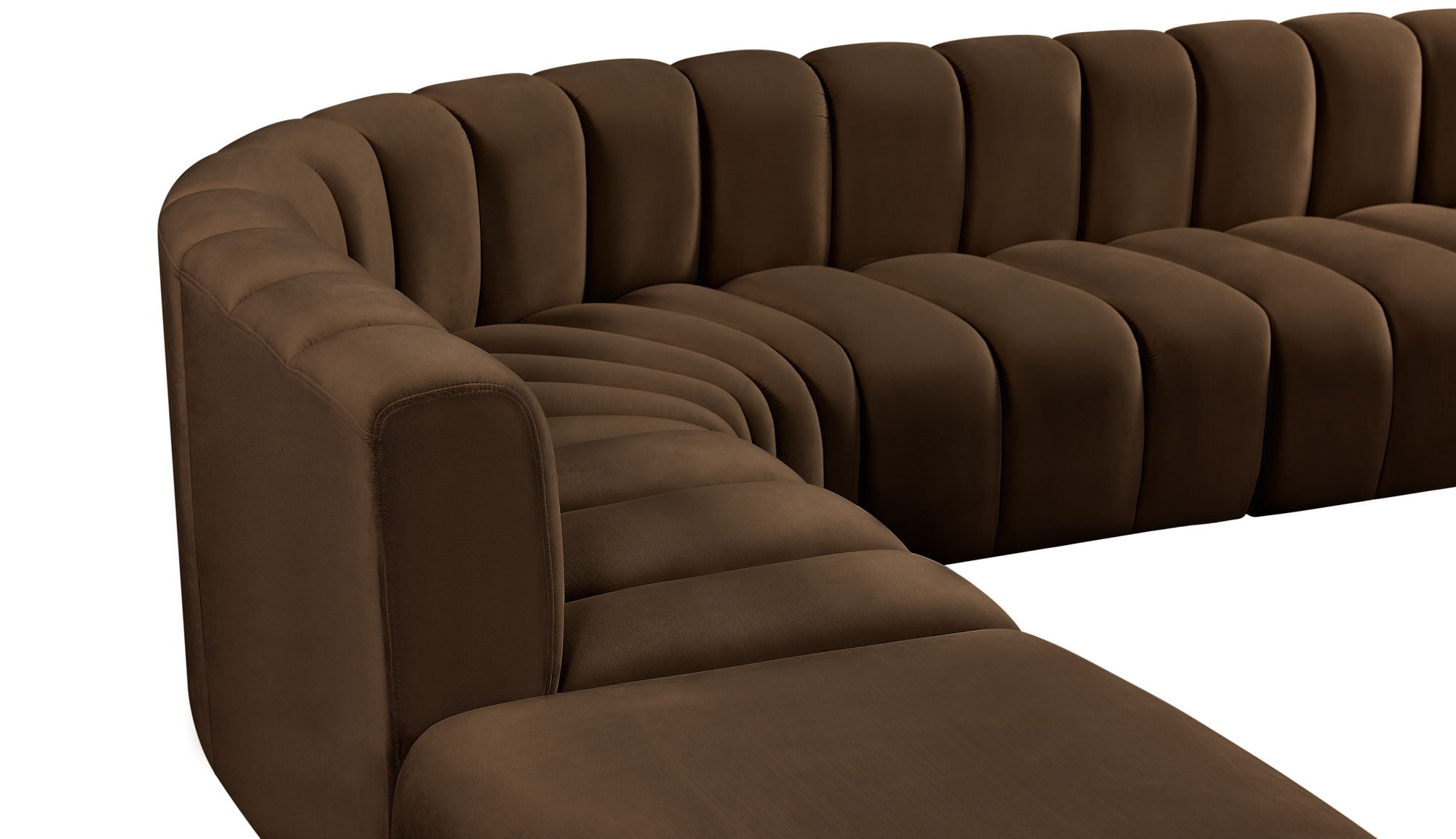 Arc - Velvet 7 Piece Corner Modular Sofa