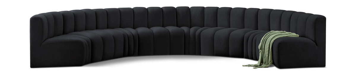 Arc - Velvet 8 Piece U-Shaped Modular Sofa
