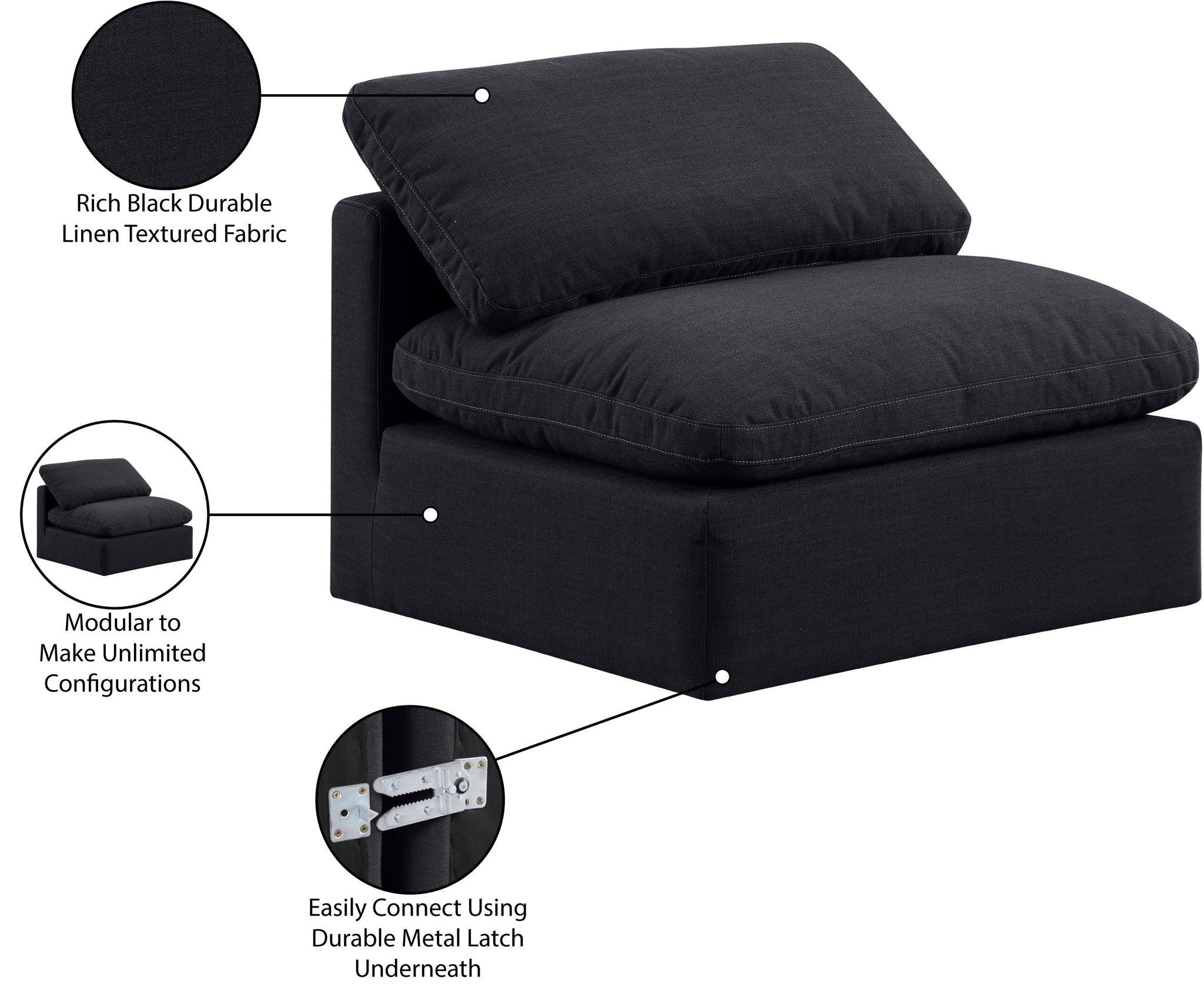 Indulge - Linen Armless Chair