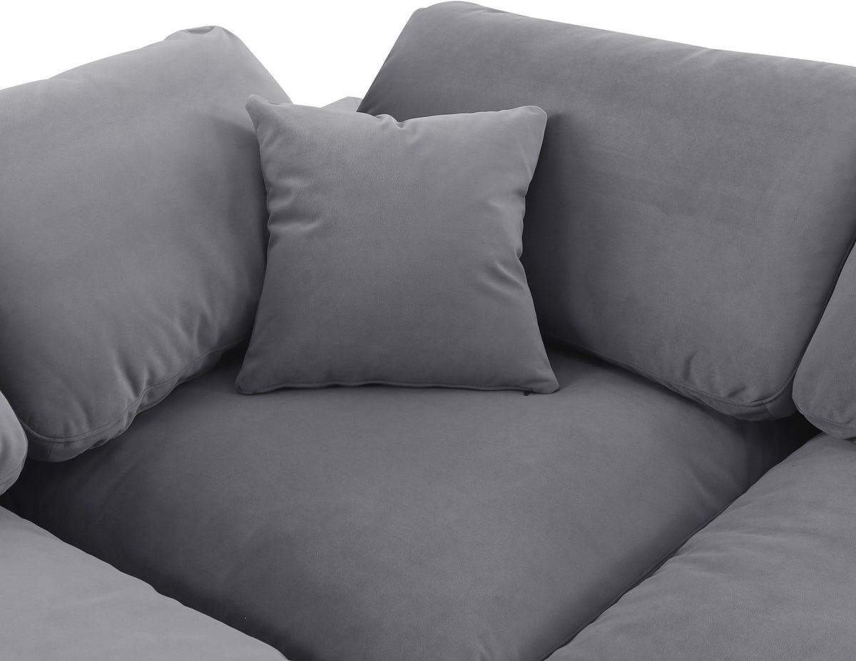Comfy - 5 Piece Velvet Modular Corner Sectional