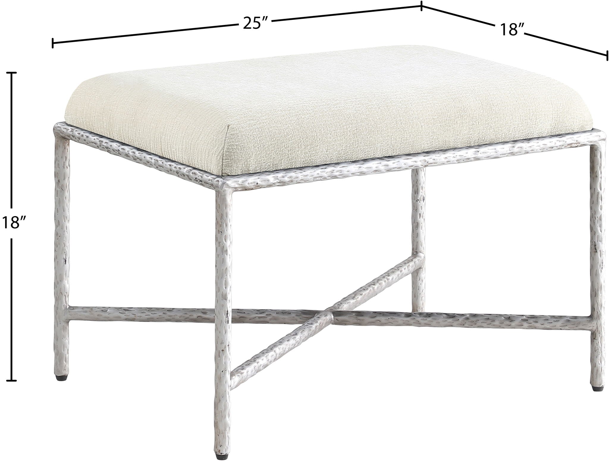Valley - Bench With Silver Frame