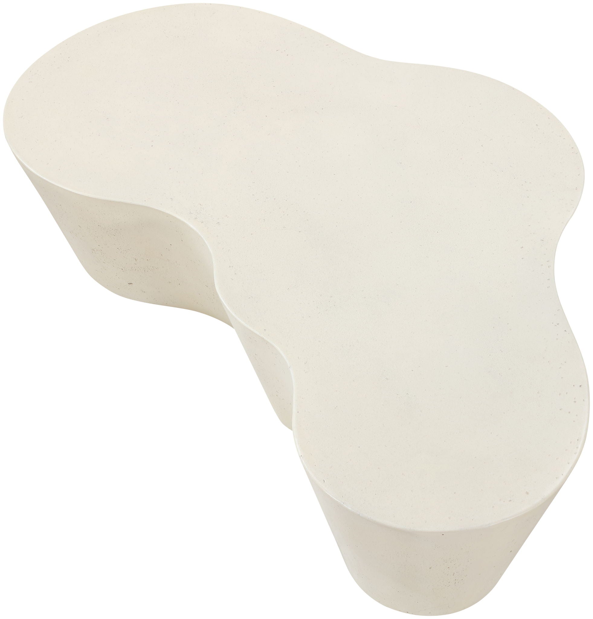 Monza - Concrete And Fiberglass Indoor / Outdoor Coffee Table - Cream