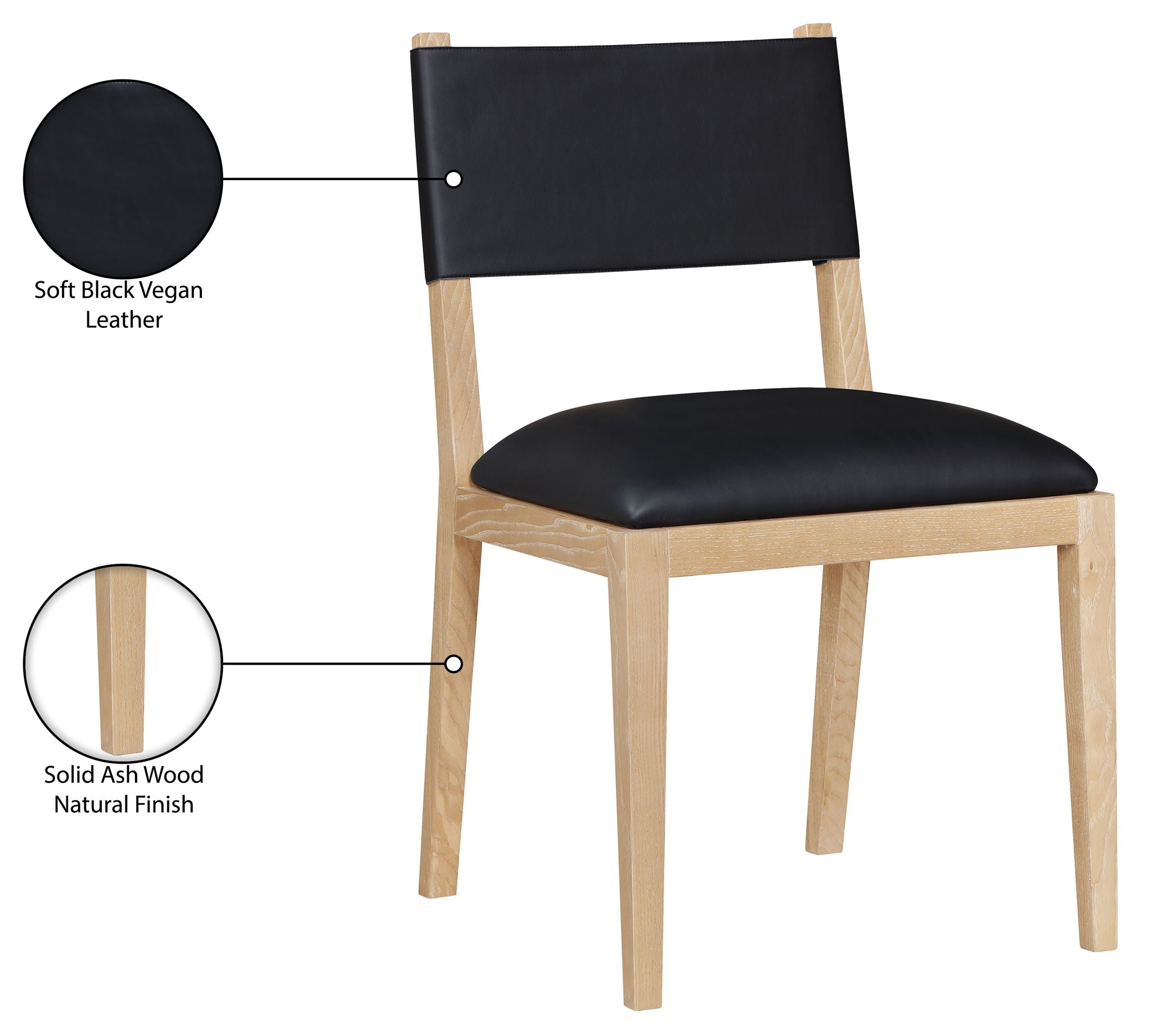 Avon - Vegan Leather Dining Side Chair (Set of 2)