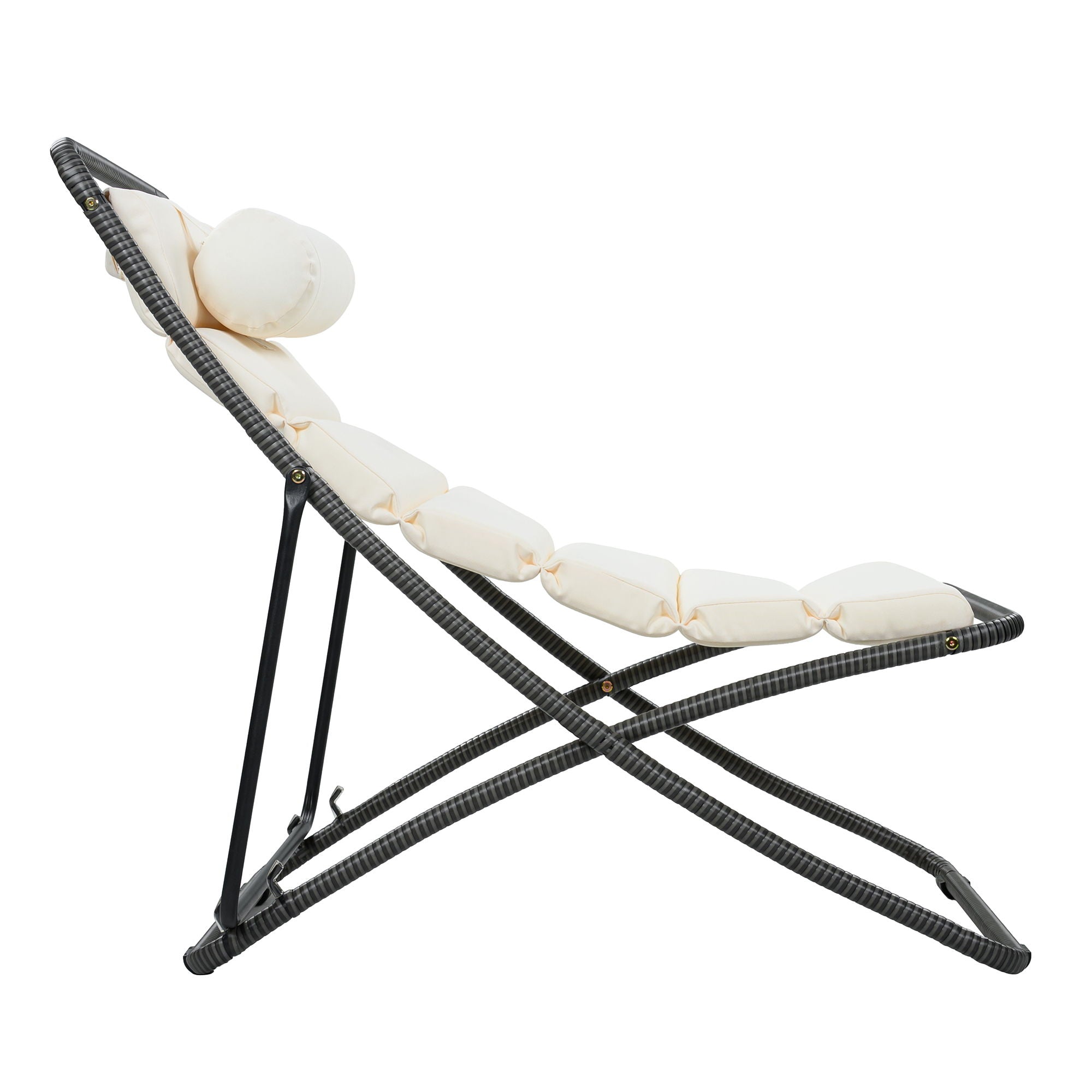 Outdoor Folding Chair With Adjustable Backrest (Set of 2)