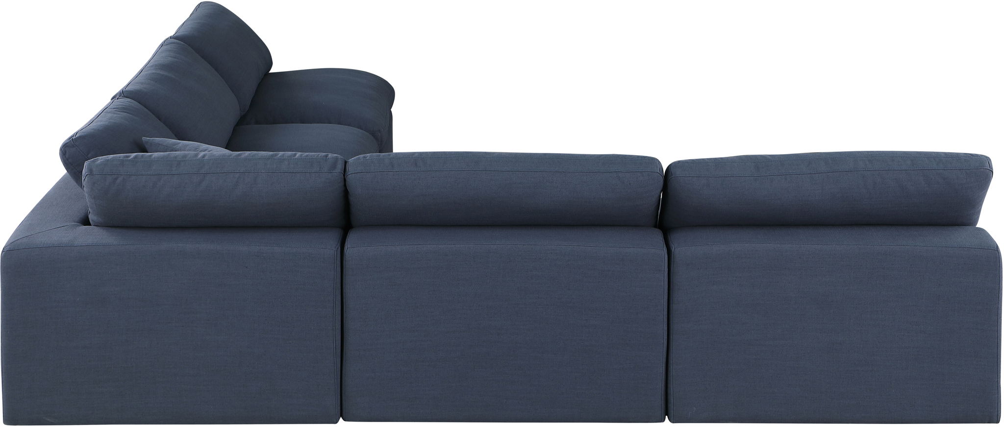 Comfy - 5 Piece Linen Modular Corner Armless Sectional