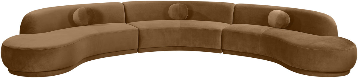 Avra - 177.5" Velvet Performance Fabric Upholstered Sectional
