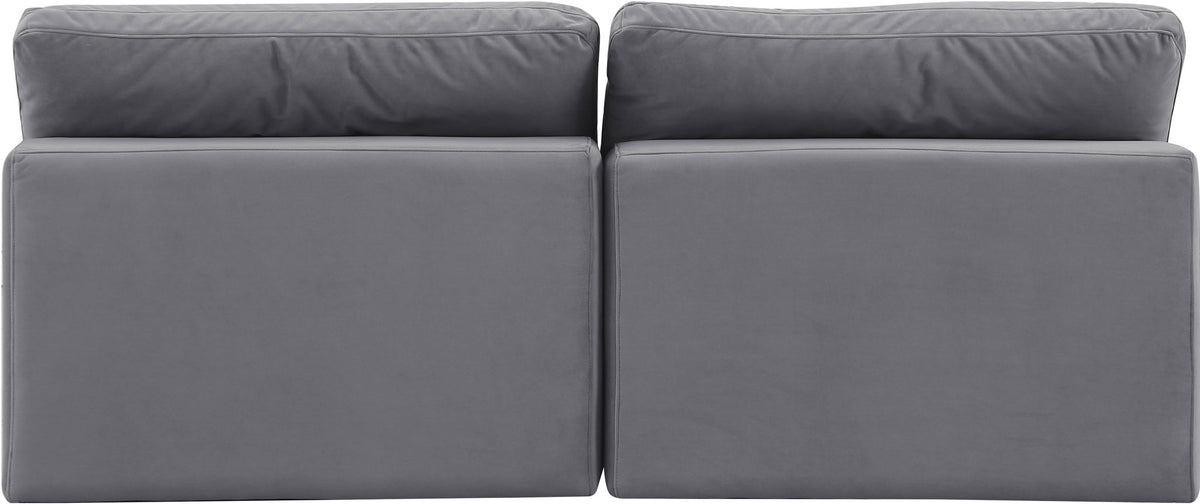 Comfy - Velvet Modular Armless Sofa 2 Seats