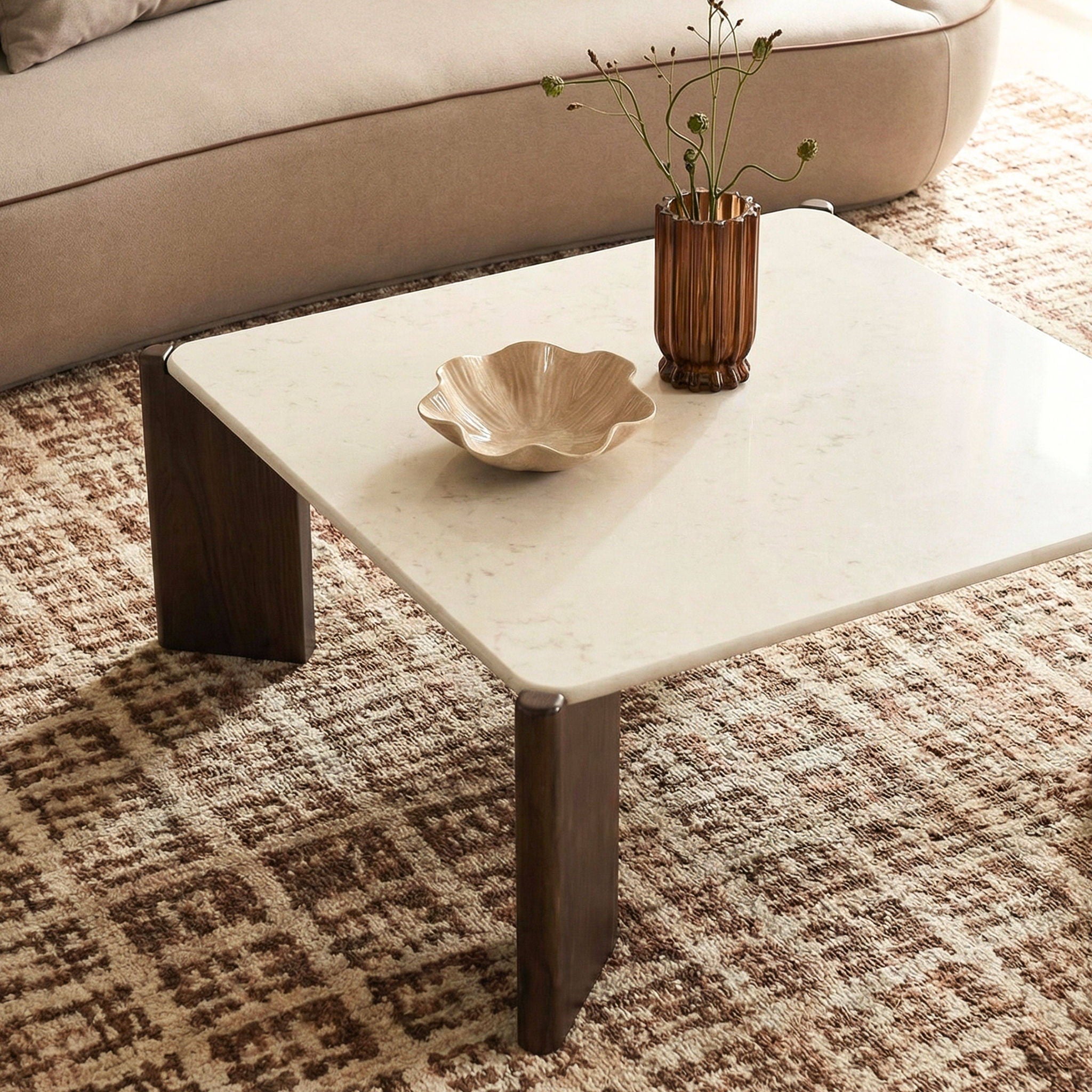 Restis - Square Coffee Table - Cream