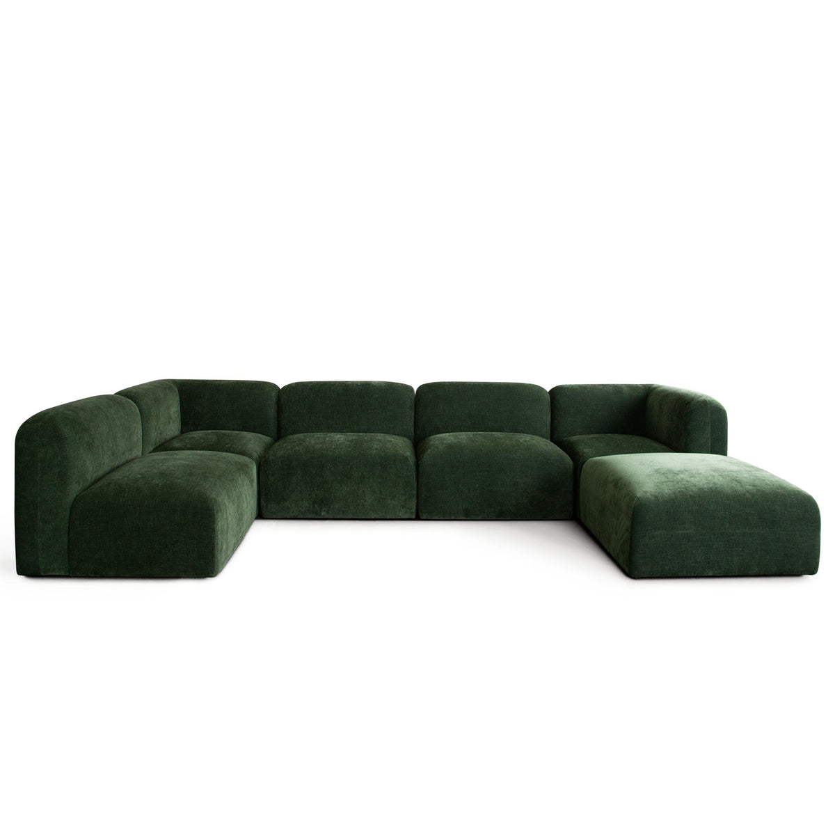 Echo 3PC Modular Sofa in Spruce Green Fabric