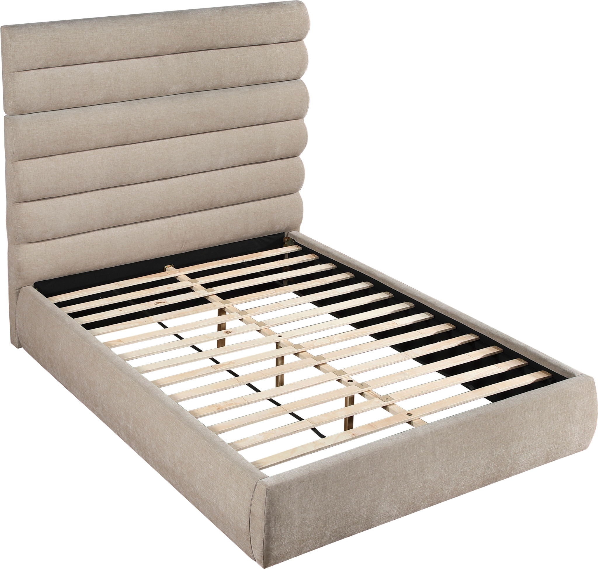 Adam - Chenille Fabric Bed With 70.5" Headboard