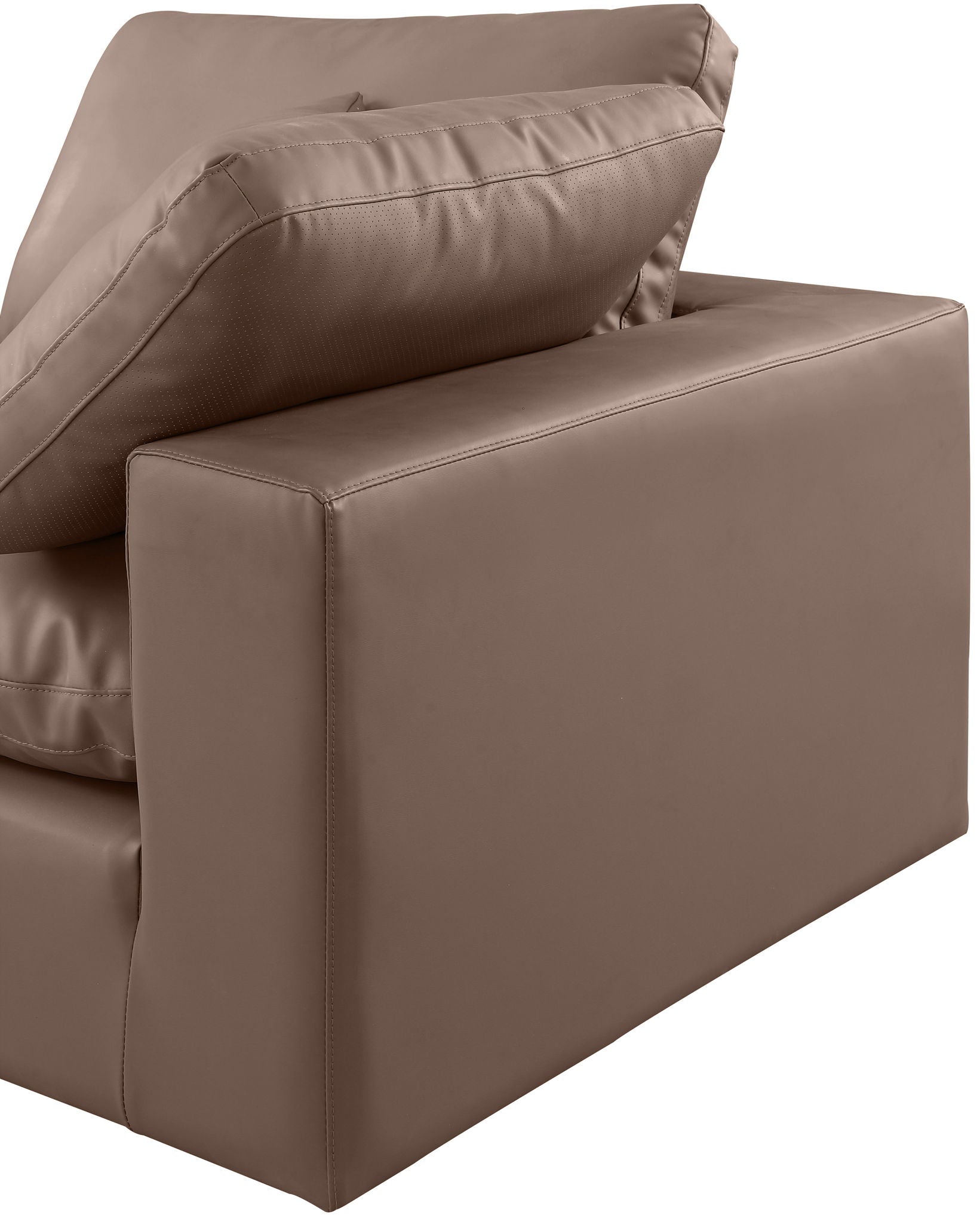 Comfy - 7 Piece Faux Leather Modular Armless Sectional