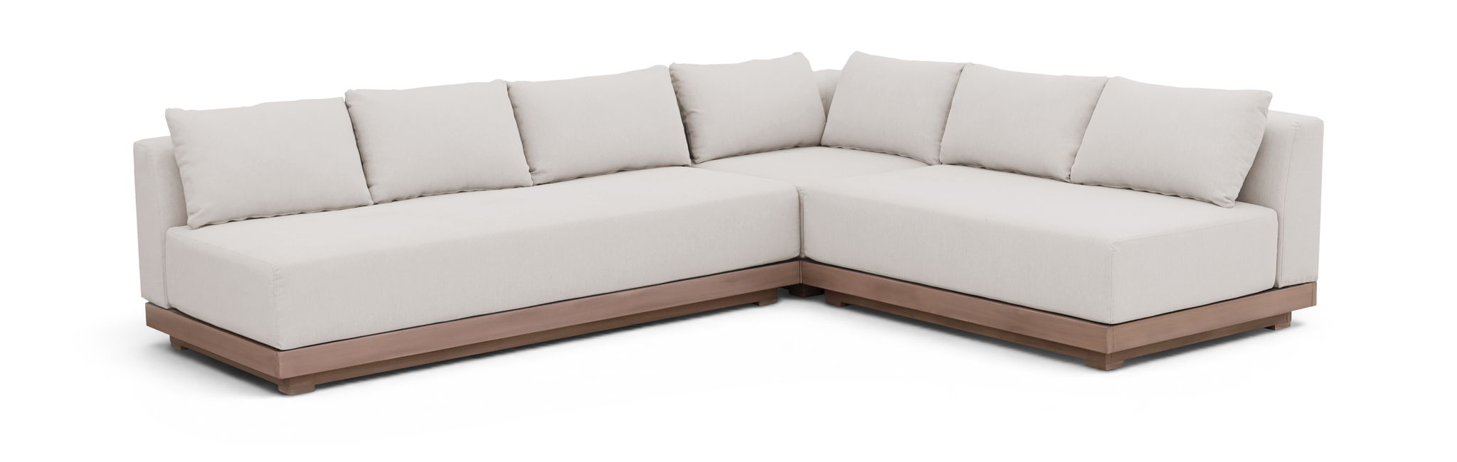 Solace - Olefin Performance Fabric 3 Piece Outdoor Patio Modular Sectional (Sofa, Loveseat & Corner Chair)
