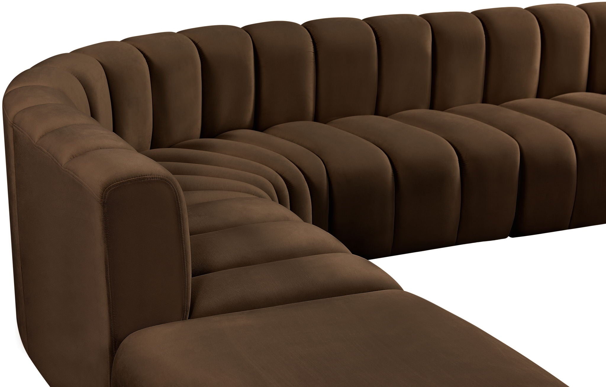 Arc - Velvet 6 Piece Corner Modular Sofa