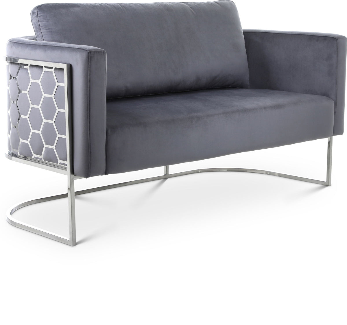 Casa - Loveseat with Chrome Legs