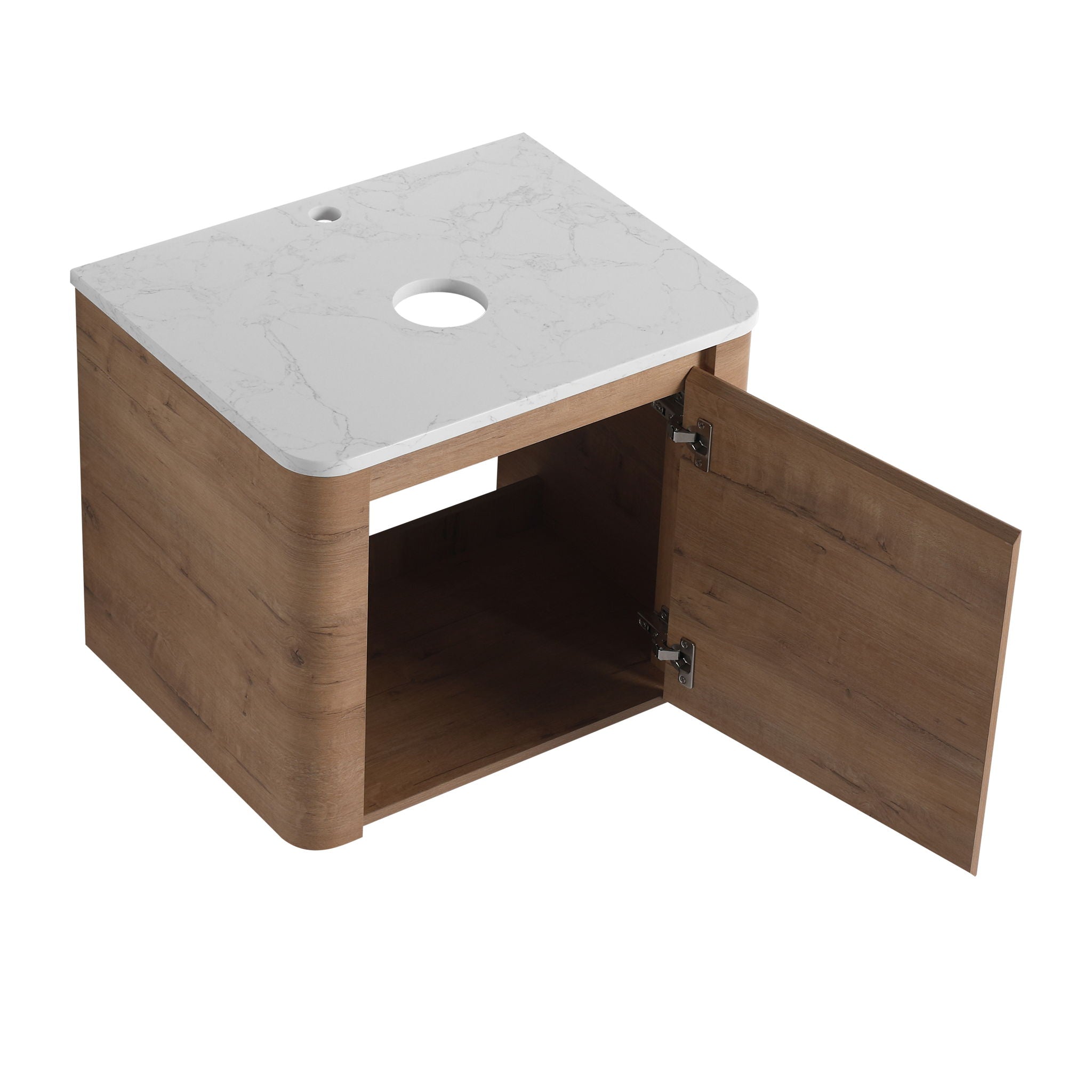 Wall Mounted Bathroom Vanity With Art Sink & 1 Soft Close Door