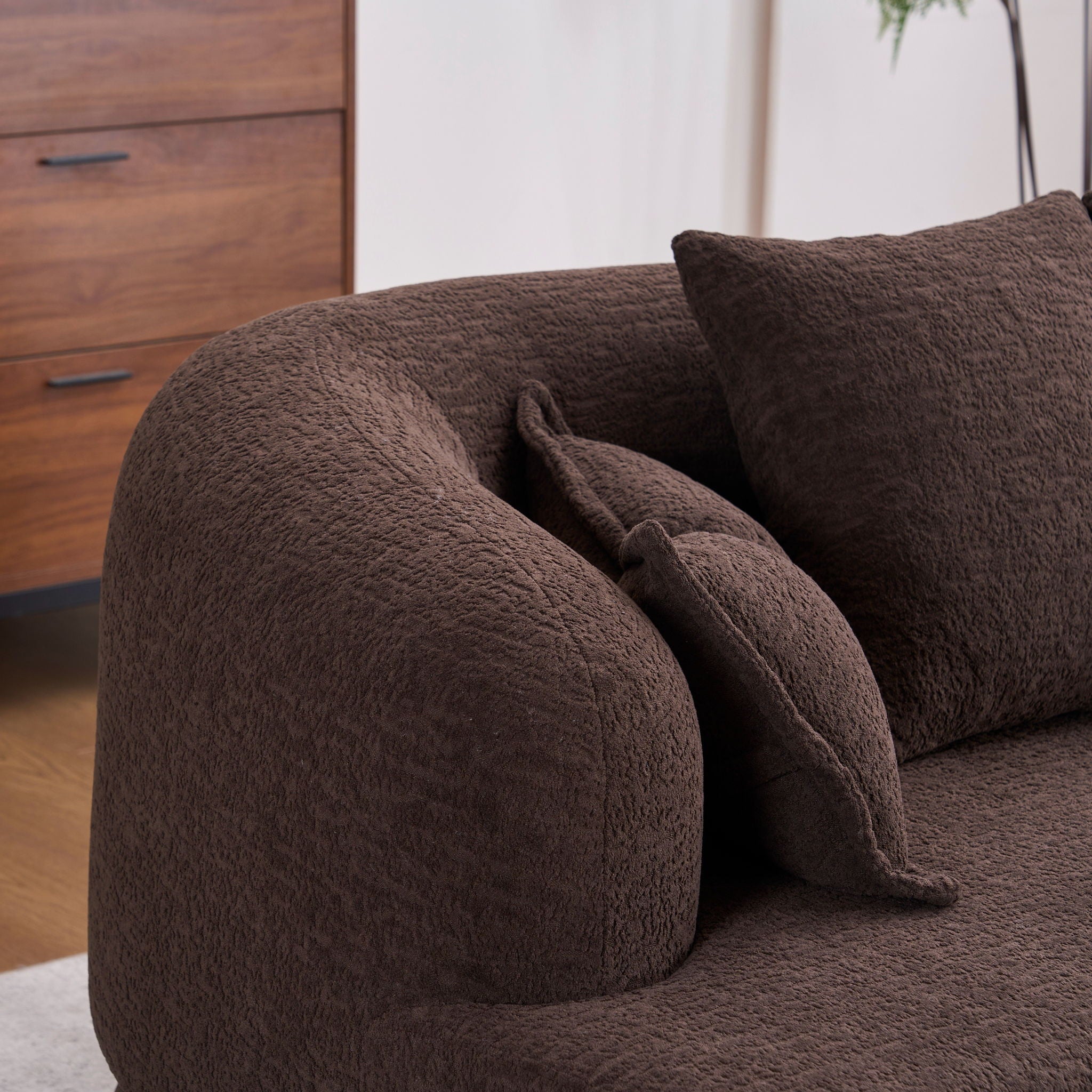 Foldable Sofa Bed, Boneless Couch Convertible Sleeper With 4 Pillows