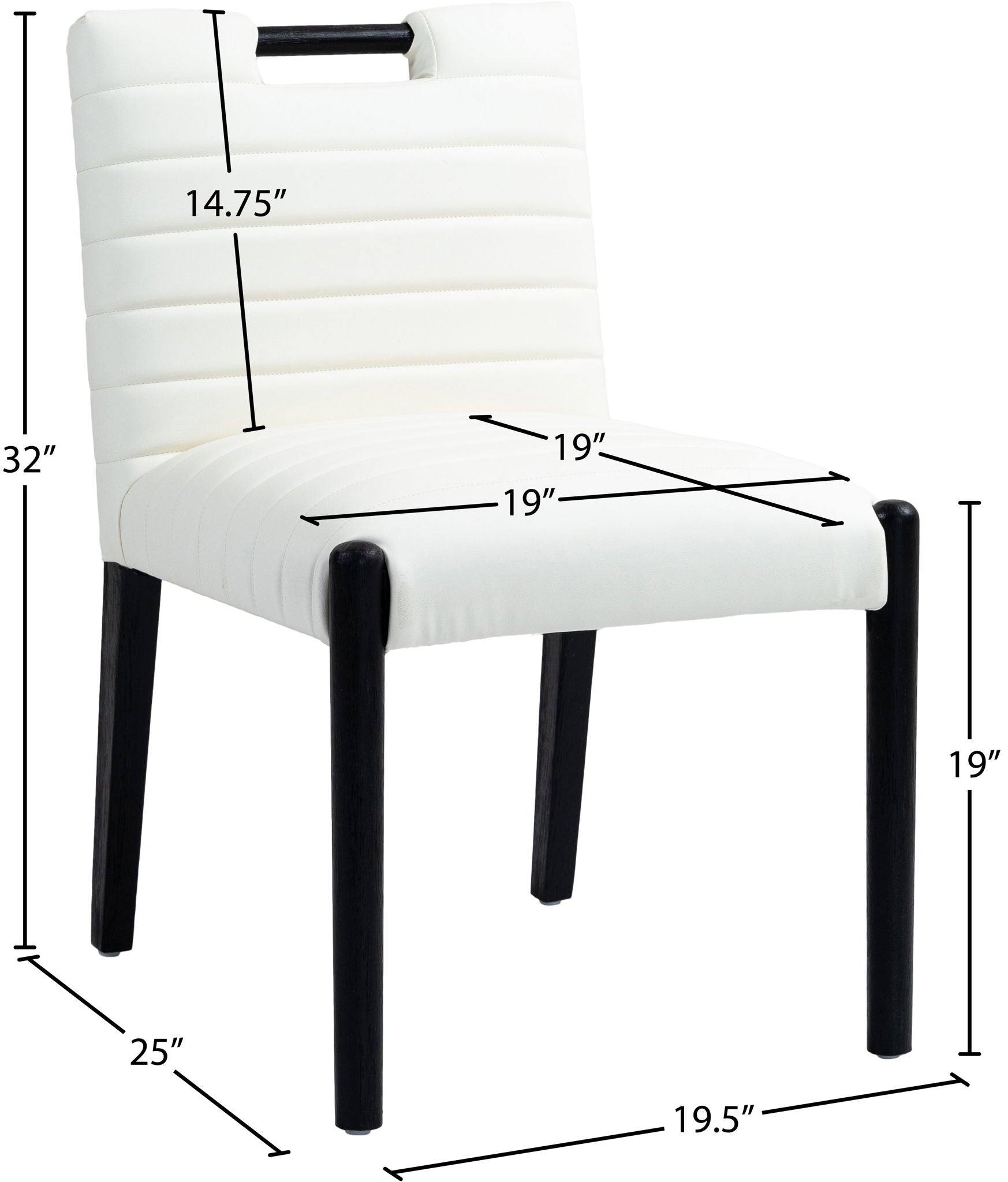 Aimee - Dining Side Chair (Set of 2) - Black Legs
