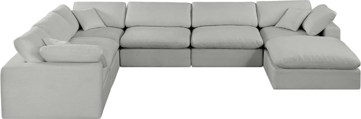 Comfy - 7 Piece Linen Modular Sectional With Chaise