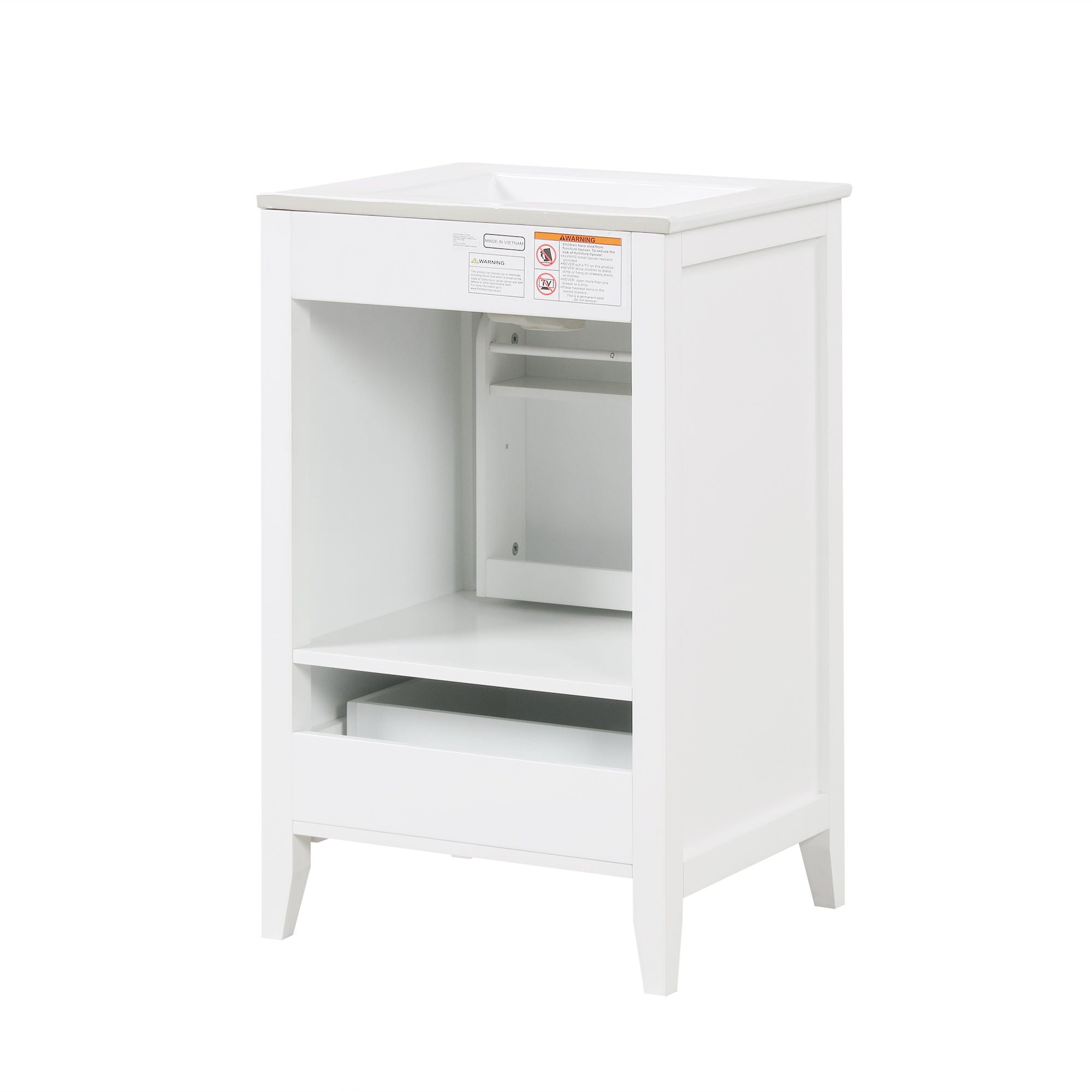 Bathroom Vanity With Sink, Soft Closing Cabinet Door, Storage Rack And Drawer