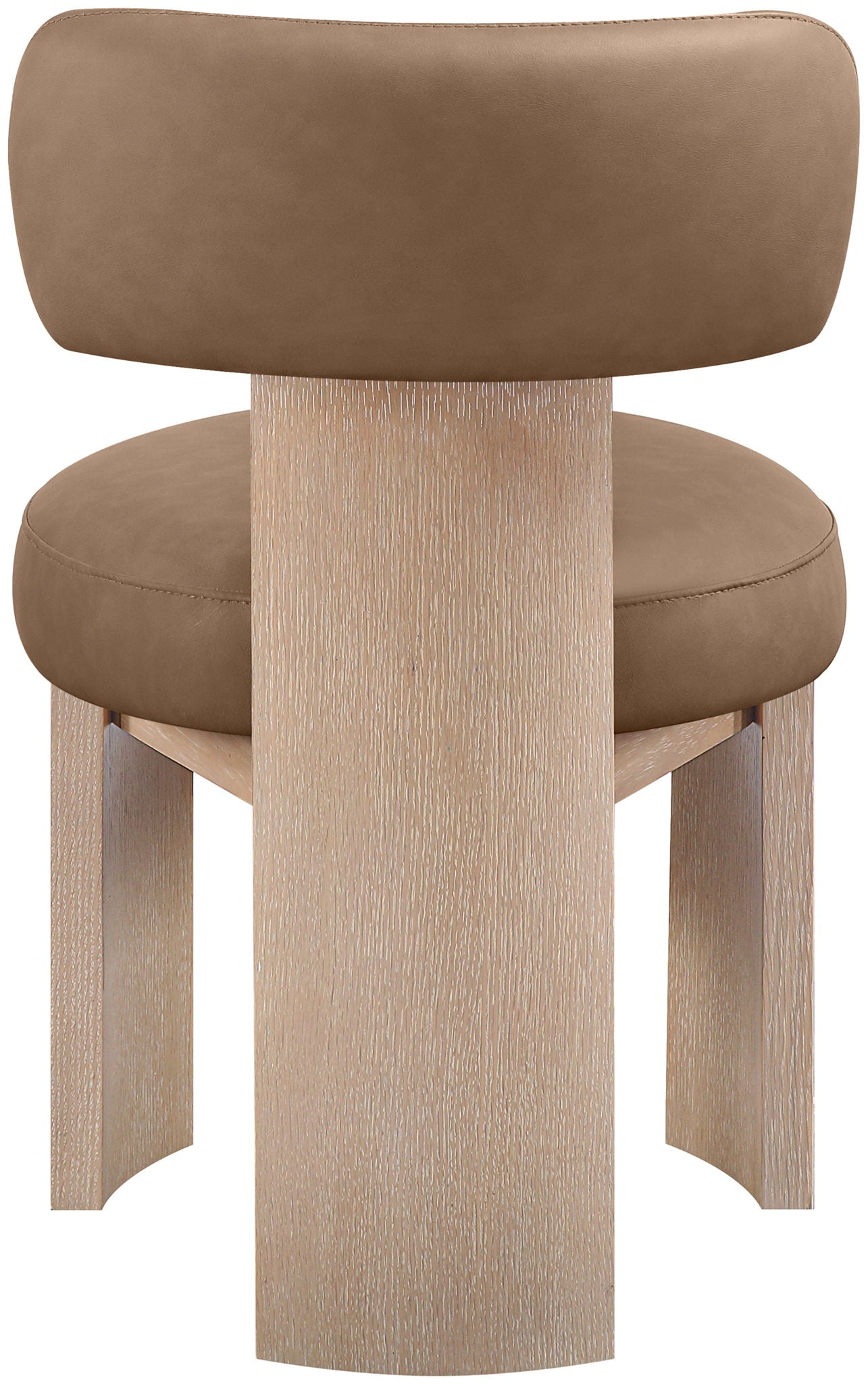Atelier - Vegan Leather Upholstered Dining Chair (Set of 2) - Painted Natural Frame