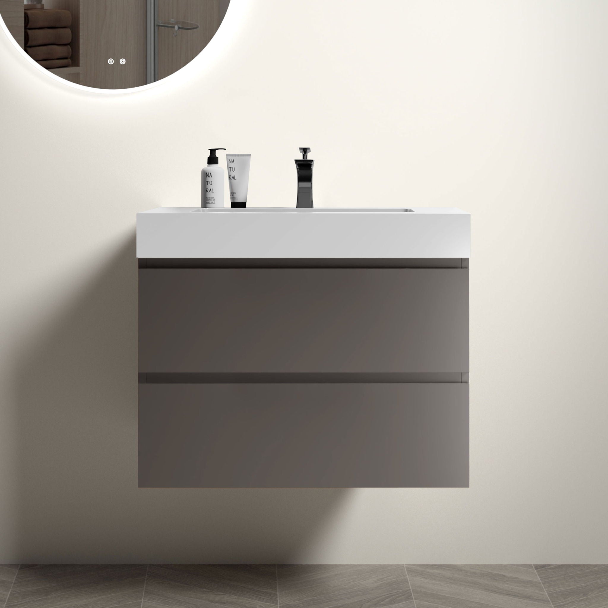 Alice - Bathroom Vanity With Sink, Wall Mounted, Floating