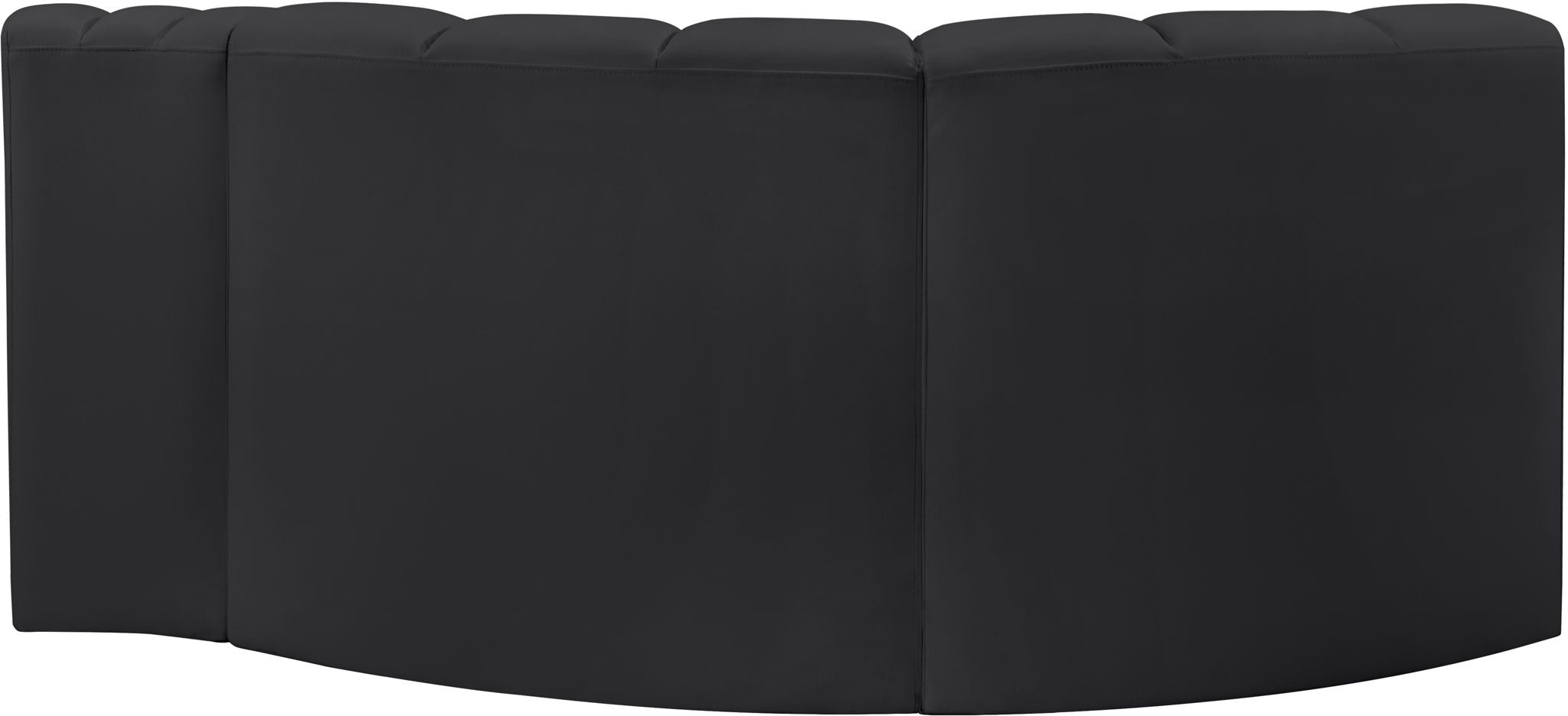 Arc - Faux Leather 3 Piece Modular L-Shaped Sofa
