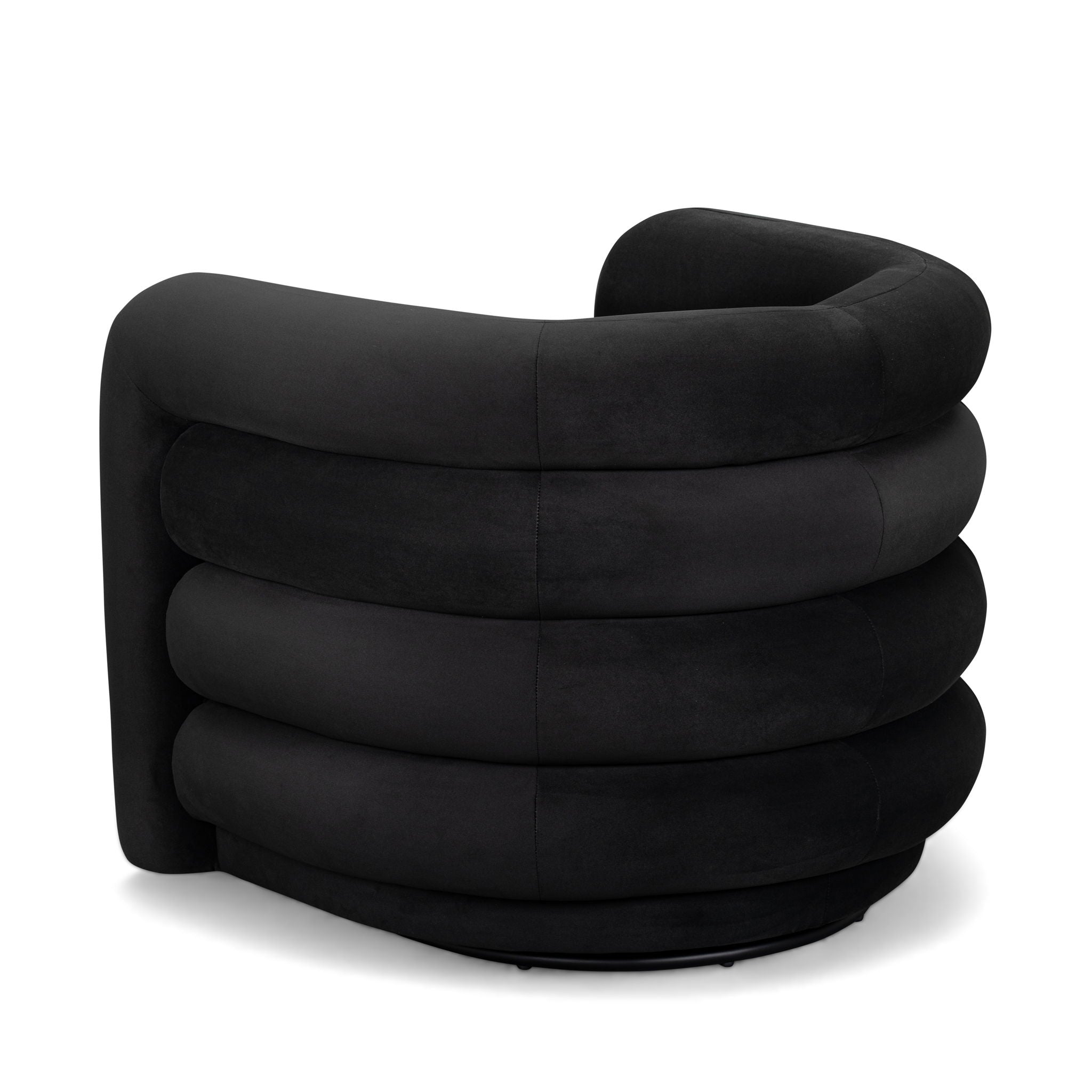 Curves - Velvet Swivel Accent Chair