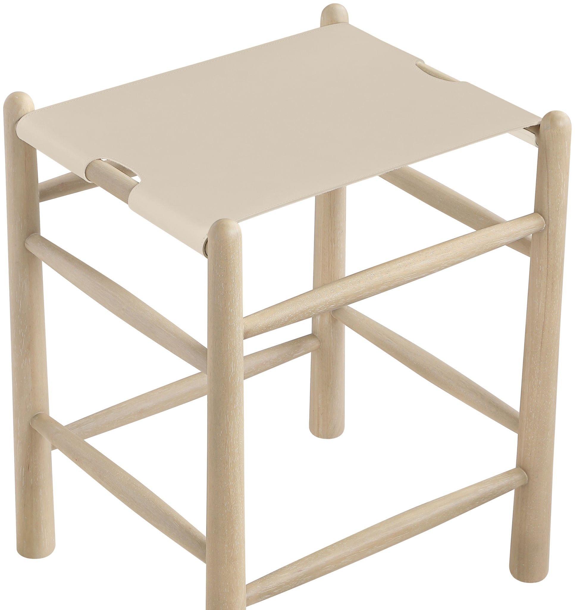 Santos - Backless Counter Stool With Stained Natural Base