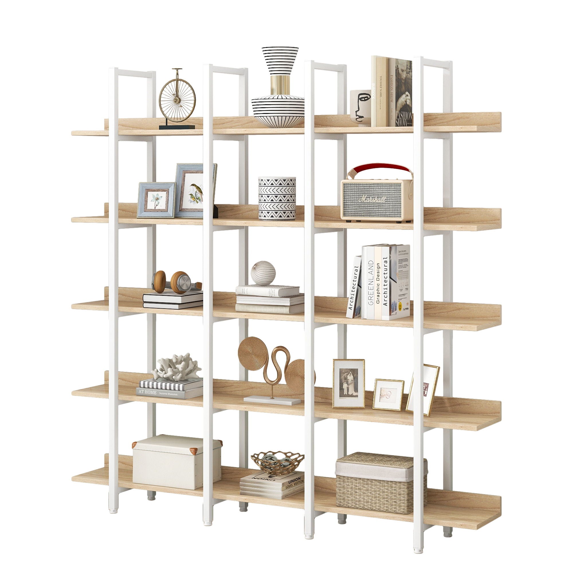 Vintage Industrial 5 Tier Bookcase