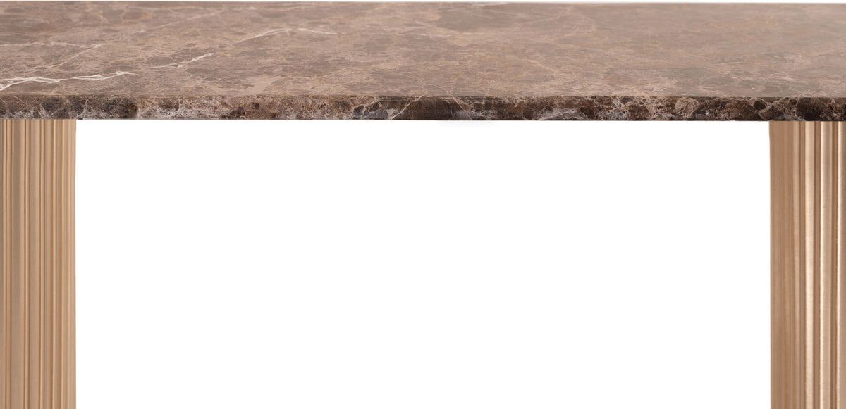 Cindra - Genuine Marble Top And Iron Base Console Table