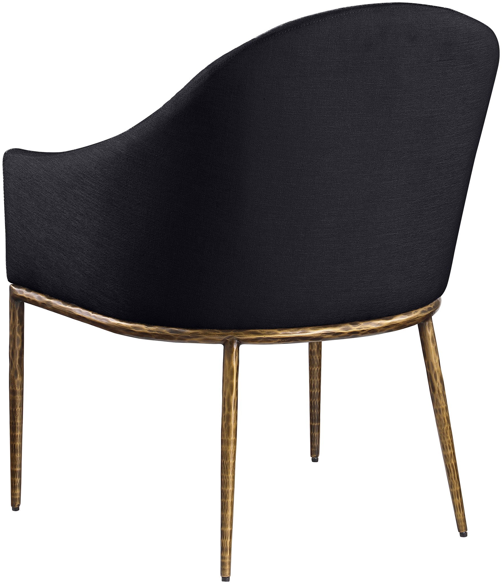 Ferro - Upholstered Dining Arm Chair With Brushed Gold Legs