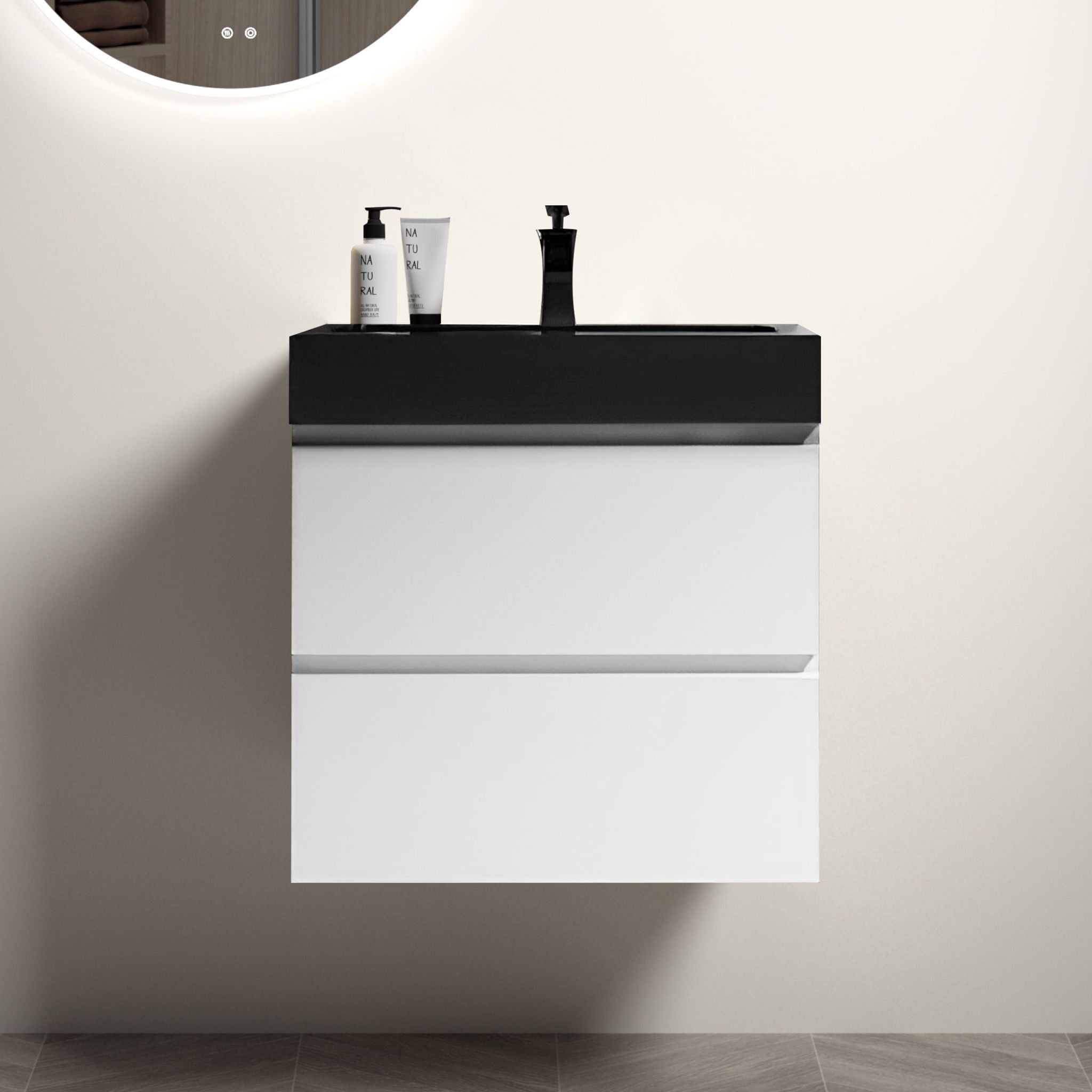 Alice - Bathroom Vanity With Large Storage, Sink, Wall Mounted