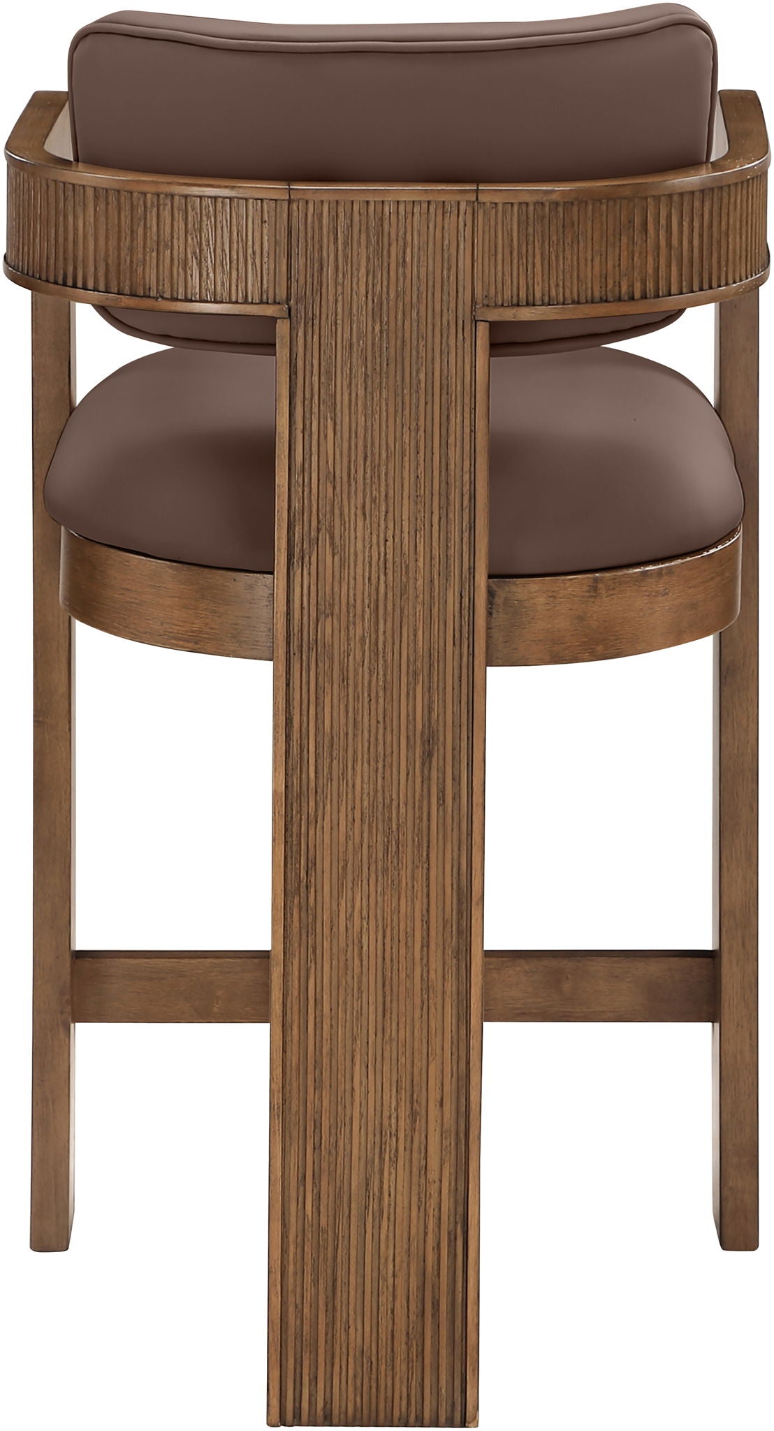 Sacha - Vegan Leather Upholstered Counter Stool With Brown Base