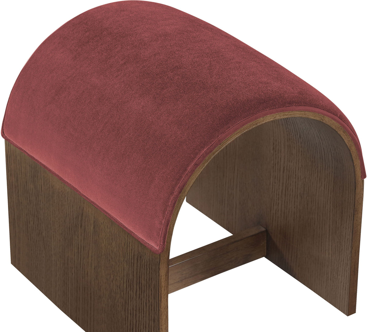 Sable - Velvet Performance Fabric Upholstered Bench