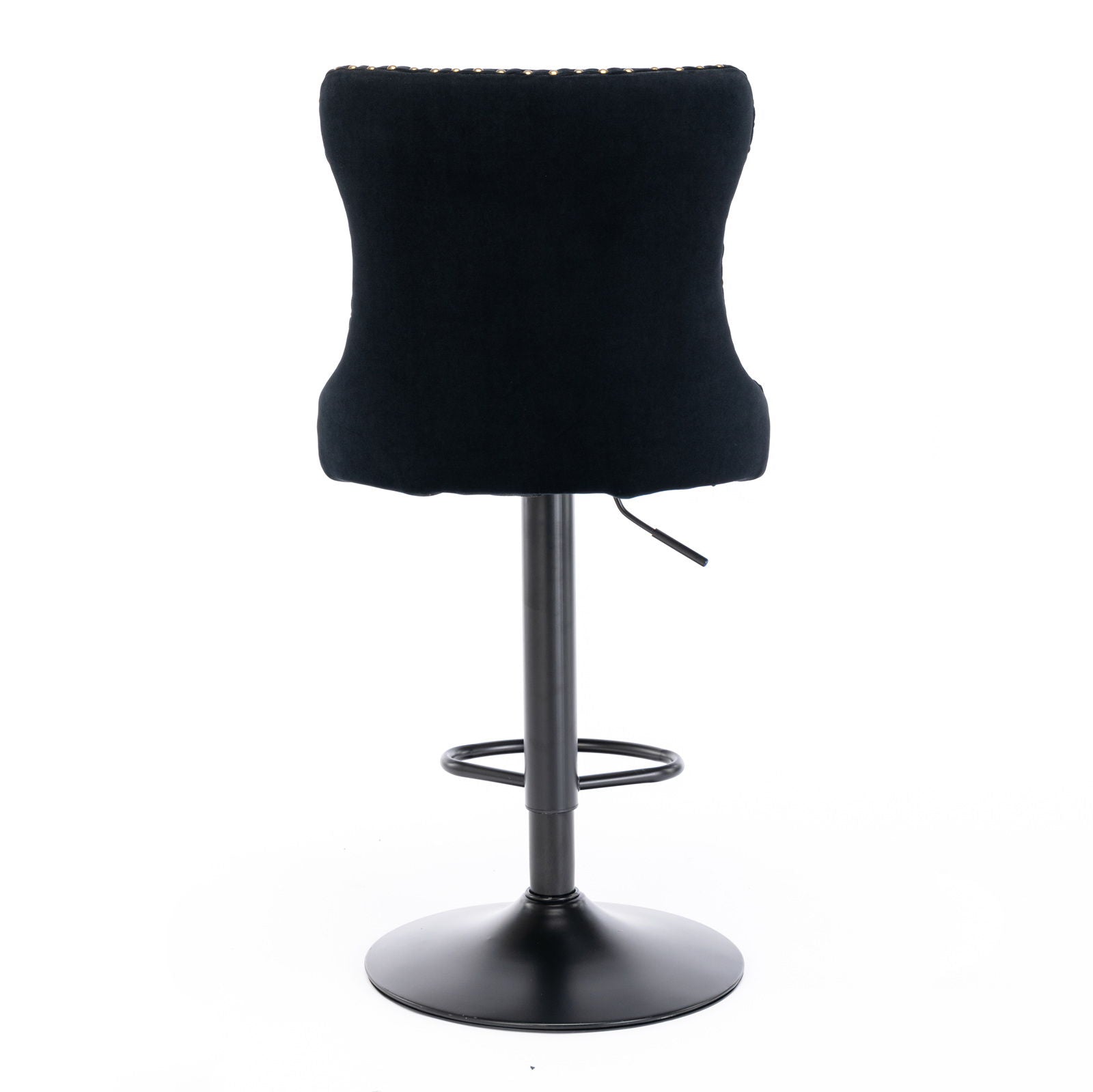 Swivel Barstools Adjusatble Seat Height, Modern Upholstered Bar Stools With Backs Comfortable Tufted For Home Pub And Kitchen Island (Set of 2)