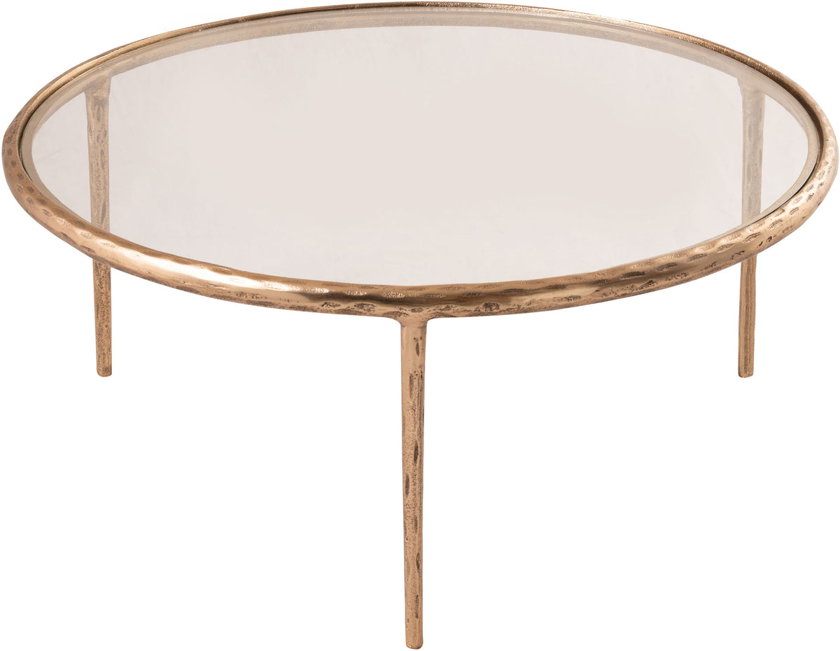 Evren - Glass Top And Aluminum Base Coffee Table
