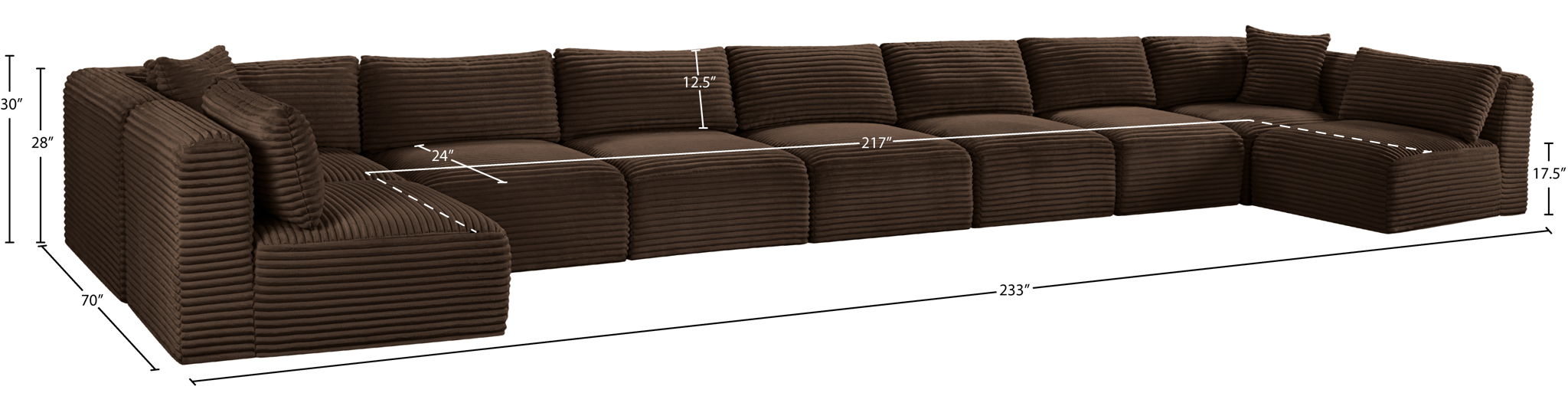 Shaggy - 9 Piece Modular Sectional