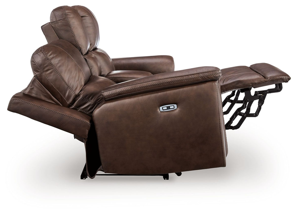 Bleckley - Power Reclining Loveseat With Console / Adjustable Headrest
