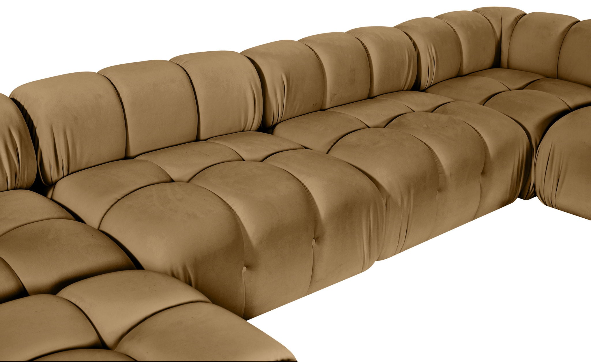 Orin - U-Shaped Velvet 6 Piece Modular Sectional