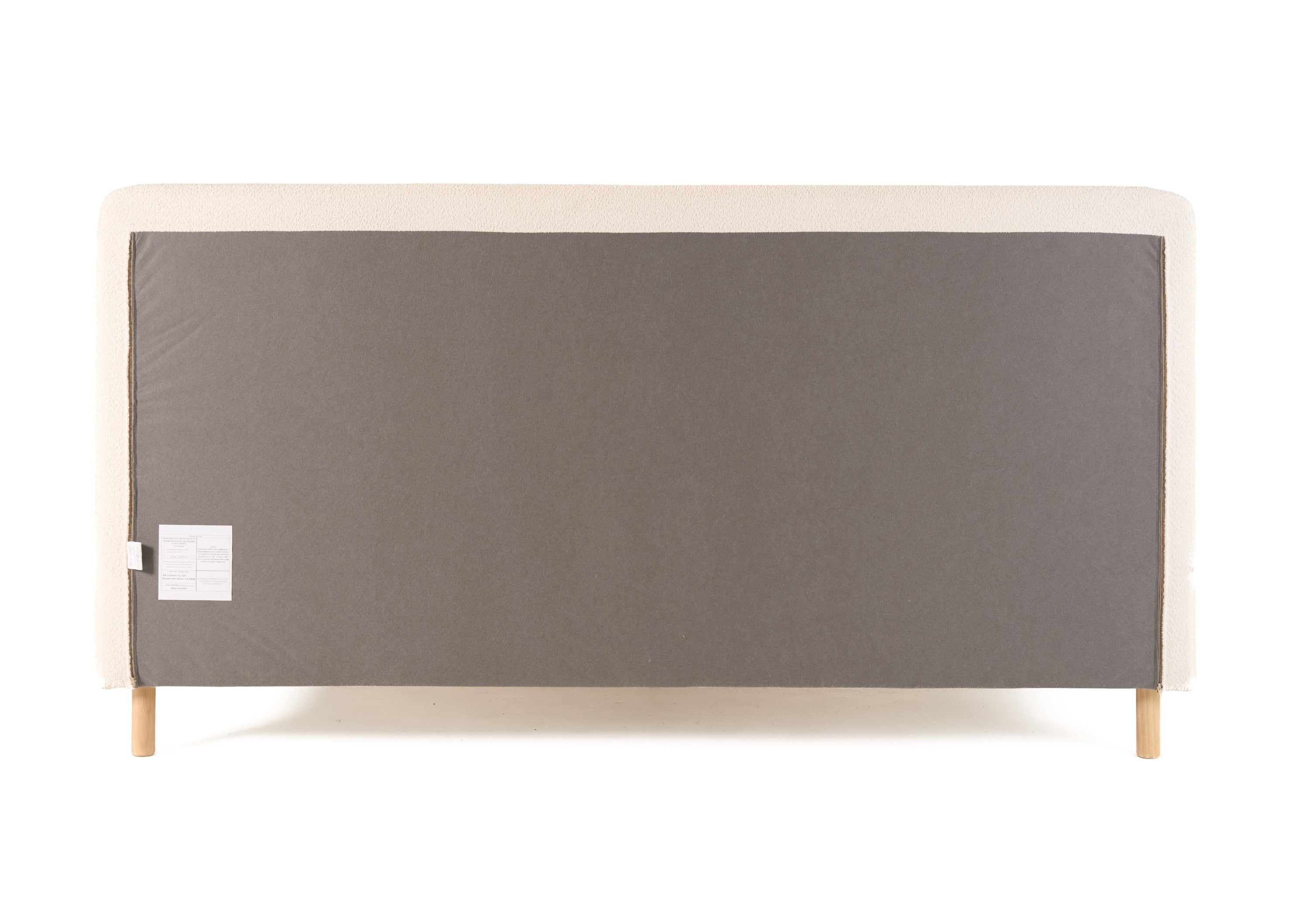Modrest Electra - Modern Ivory Fabric + Rubberwood Bed