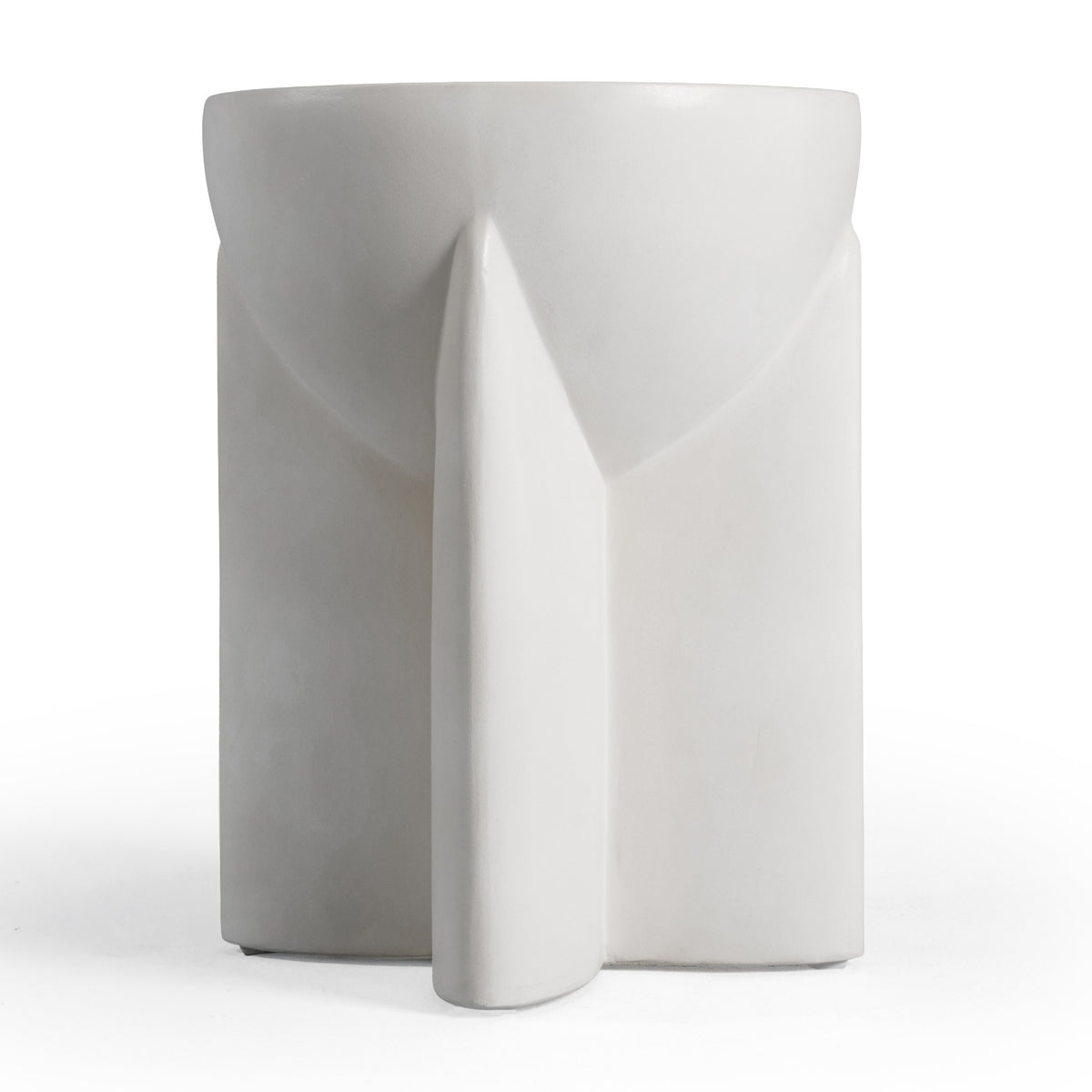 Elsa - Modern Oyster Concrete Round End Table