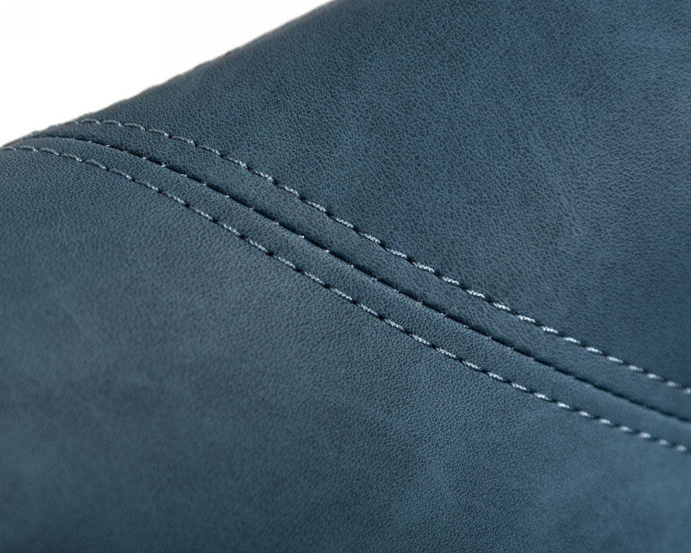 Modrest Esteban - Industrial Blue Eco-Leather Accent Chair