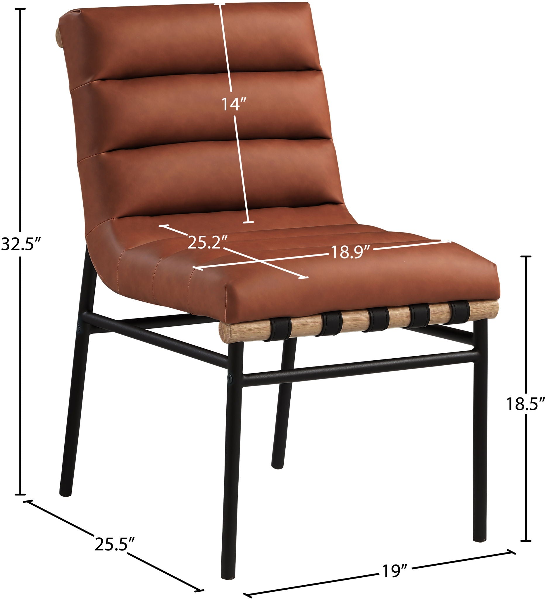 Burke - Dining Chair (Set of 2) - Cognac