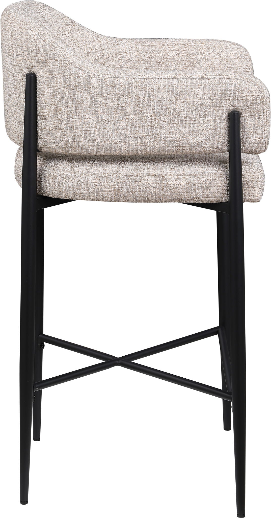 Dame - Fabric Upholstered Counter Stool (Set of 2)
